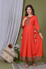 Red Long Gown Kurti for Women