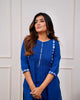 Blue-Cotton Kurti with Pant Set - Elevate Your Style with Comfort and Charm